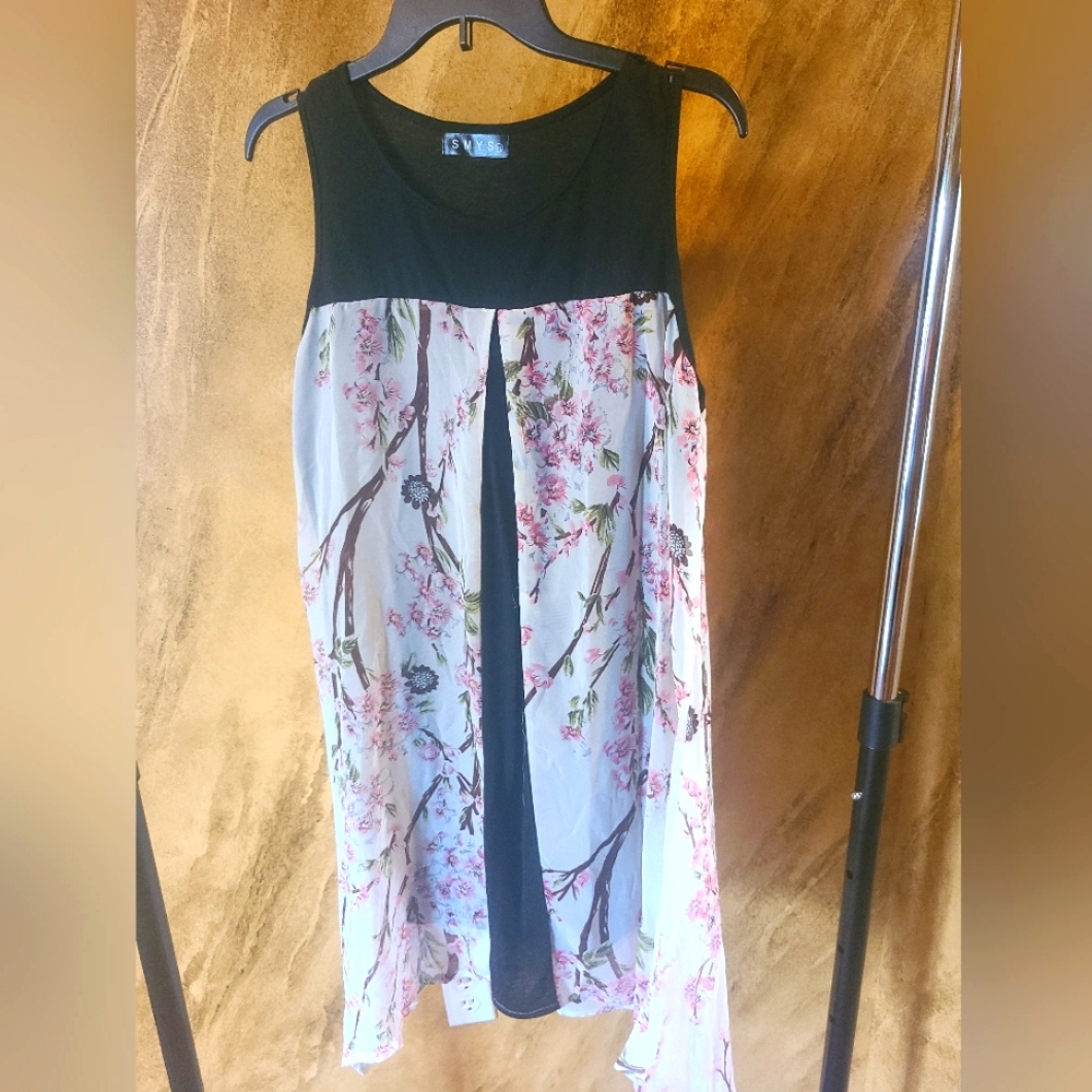 SMYS floral white, pink & black dress from Kohls size XL